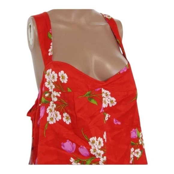 MAEVE x Anthropologie The Jocelyn Red Floral Sleeveless Midi Dress Size 2XL NWT - Picture 5 of 11